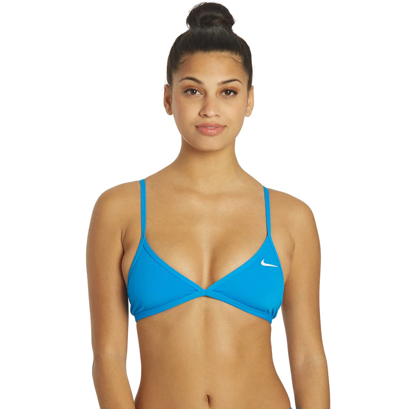 Nike Hydrastrong Solid Tie Back Bikini Top (Photo Blue) – Aqua