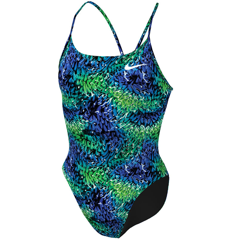Nike - Hydrastrong Tide Cutout One Piece (Blue/Green)