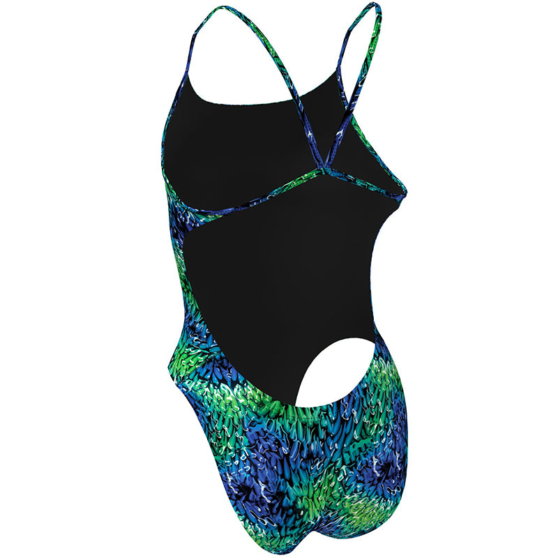 Nike - Hydrastrong Tide Cutout One Piece (Blue/Green)