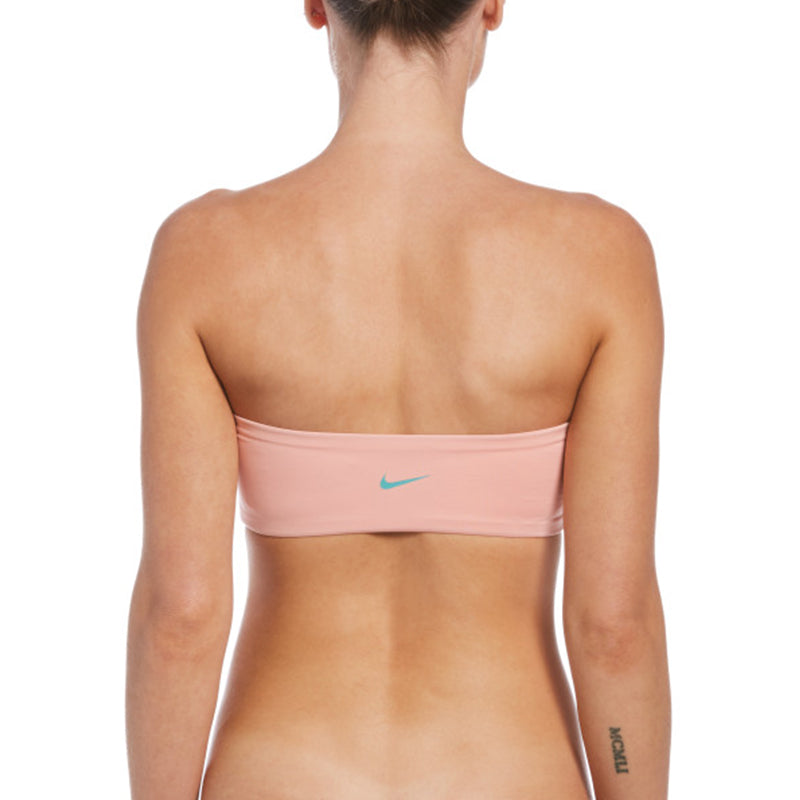 Nike - Women's Multi Logo Bandeau Bikini Top (Bleached Coral)