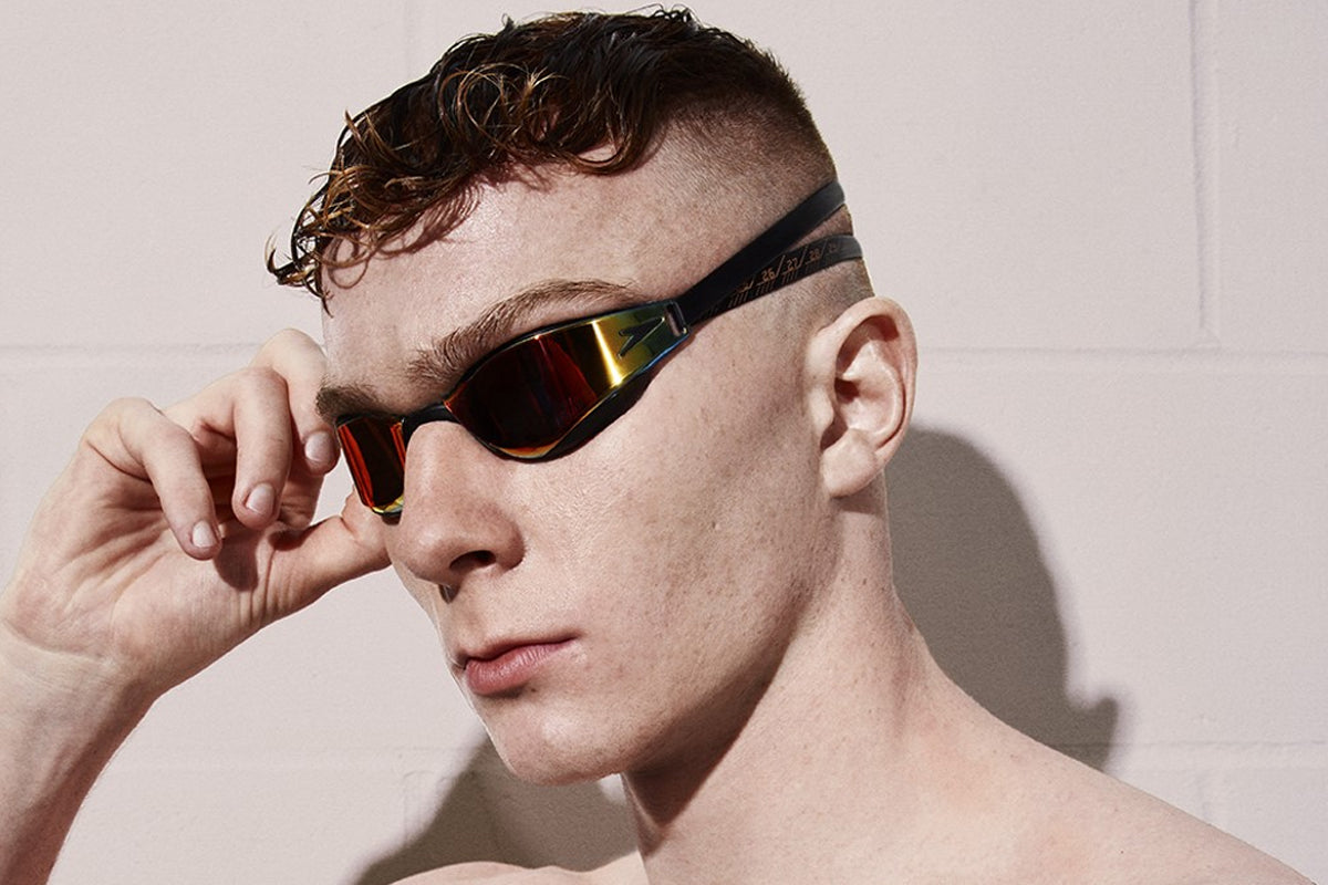 Speedo - Fastskin Hyper Elite Mirror Adult Goggles - Black/Gold