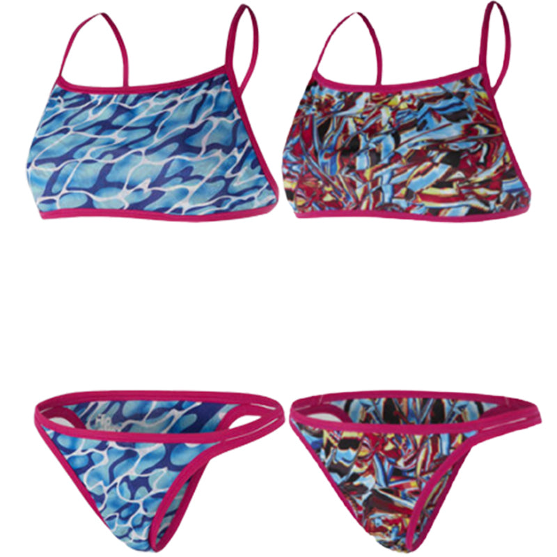 Speedo - Flipturns Flip Reverse Two Piece Swimsuit - Pink/Blue