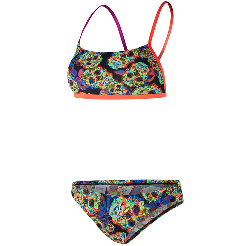 Speedo - Flipturns Crossback Two Piece Swimsuit - Black/Red