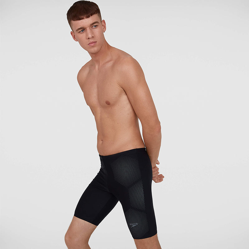 Speedo - Hexagonal Tech Placement Jammer - Black/Grey