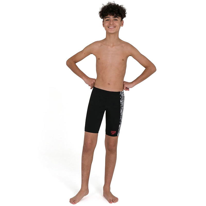 Speedo - Junior's Marvel Digital Panel Jammers - Black/White
