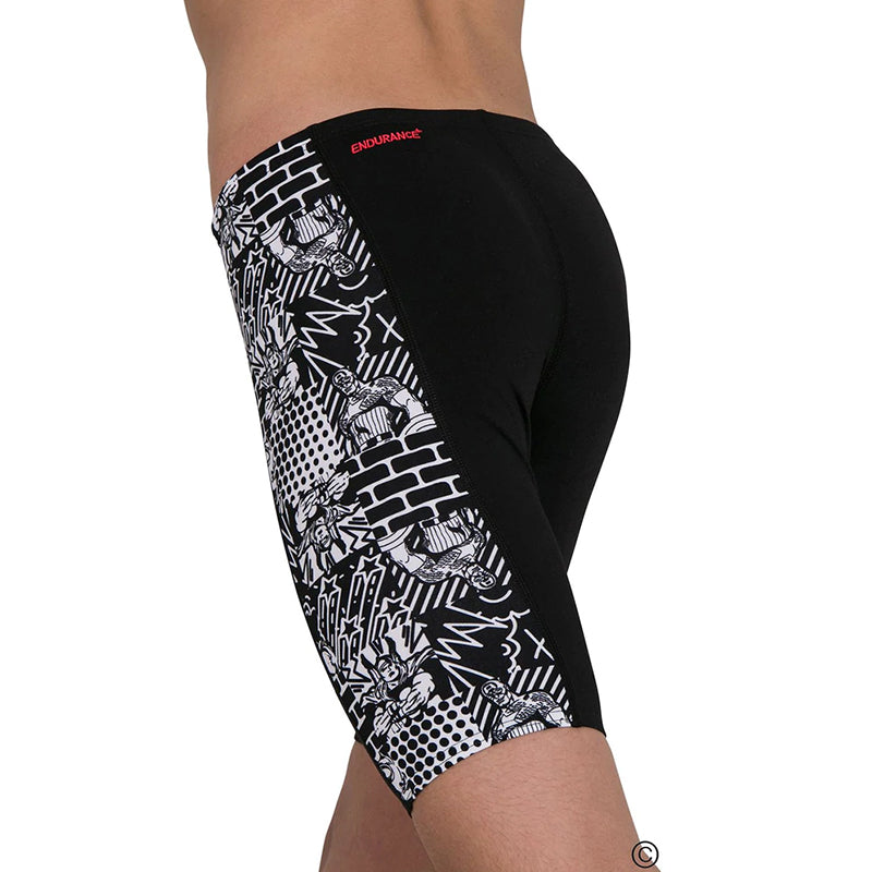 Speedo - Junior's Marvel Digital Panel Jammers - Black/White