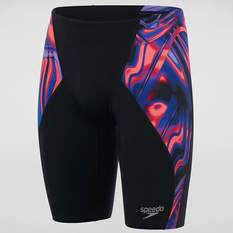 Speedo - Mens Allover Digital V-Cut Jammer - Black/Red