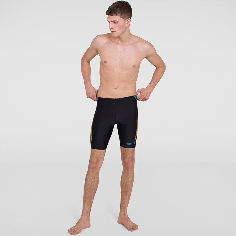 Speedo - Mens Tech Panel Jammer - Black/Mango