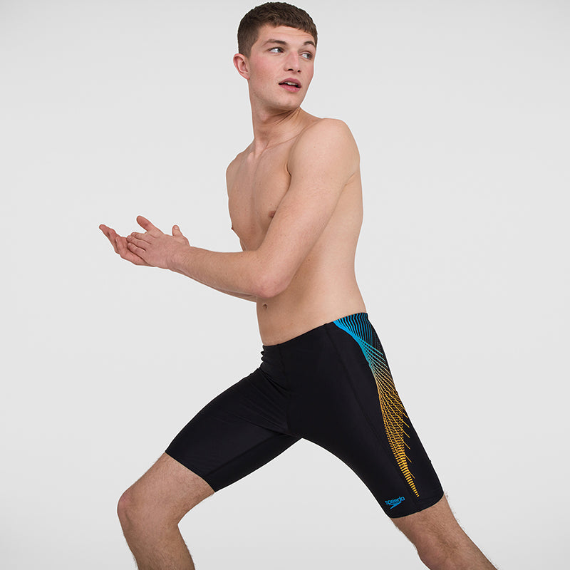 Speedo - Mens Tech Panel Jammer - Black/Mango