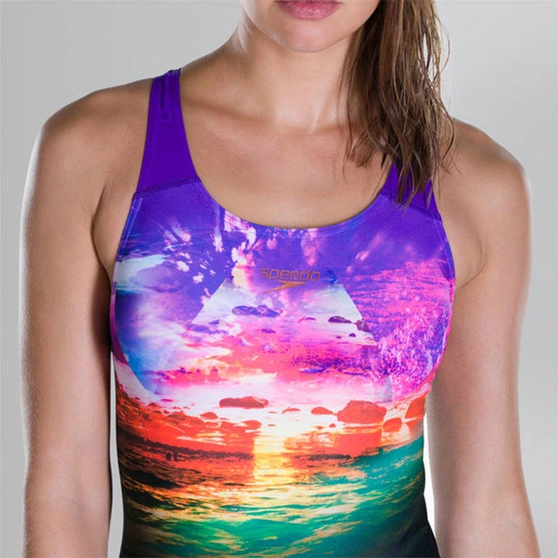 Speedo - Sun Bloom Placement Digital Powerback Swimsuit