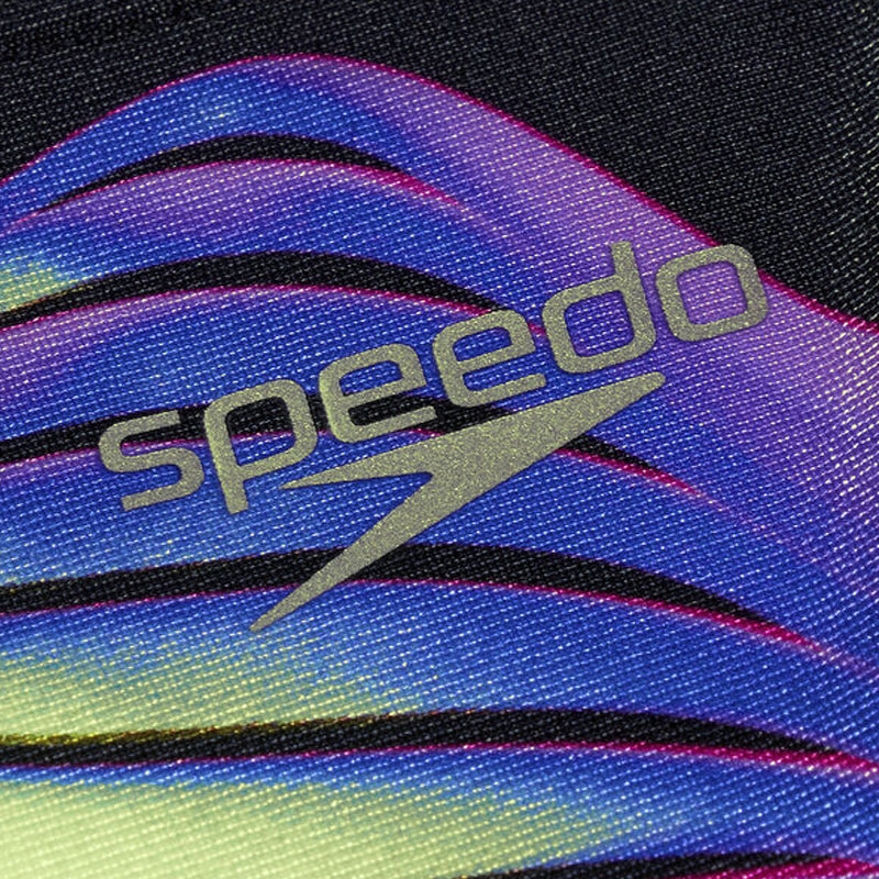 Speedo - Womens Placement Digital Medalist Turnback Swimsuit - Blue/Pink