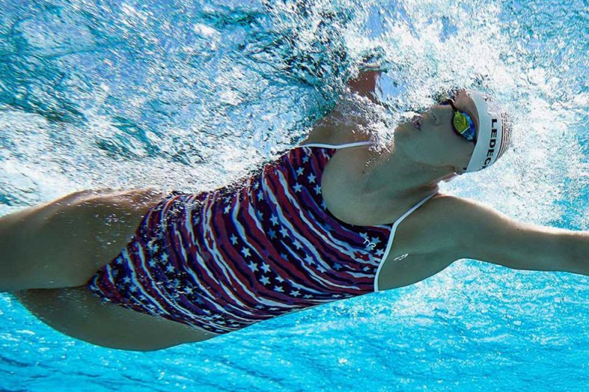 TYR - All American Cutoutfit Ladies Swimsuit - Red/White/Blue