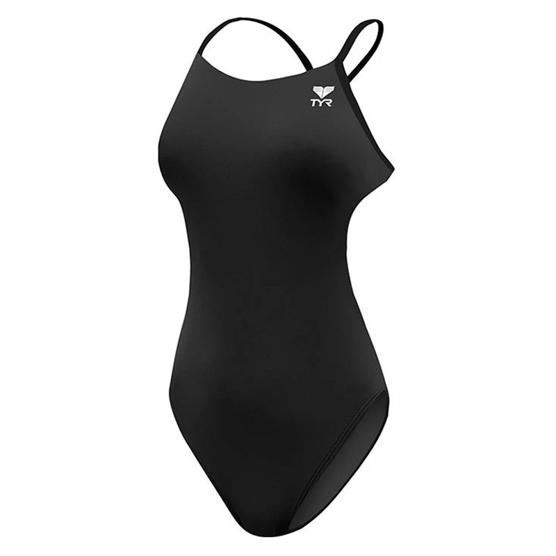 TYR - Solid Durafast One Cutoutfit Girls Swimsuit - Black