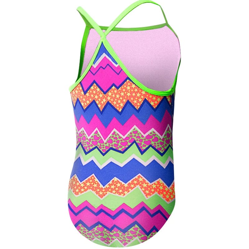 TYR - Swirl Pool Diamondfit Durafast Light Girls Swimsuit - Green - Aqua Swim Supplies