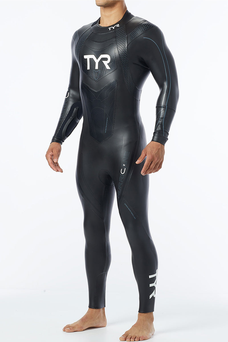 TYR - Men’s Hurricane Wetsuit Cat 2 - Black/Grey