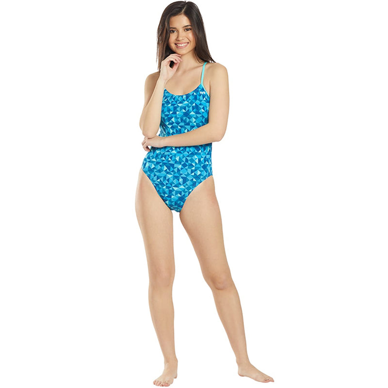 TYR - Optic Cutoutfit Ladies Swimsuit - Teal/Multi