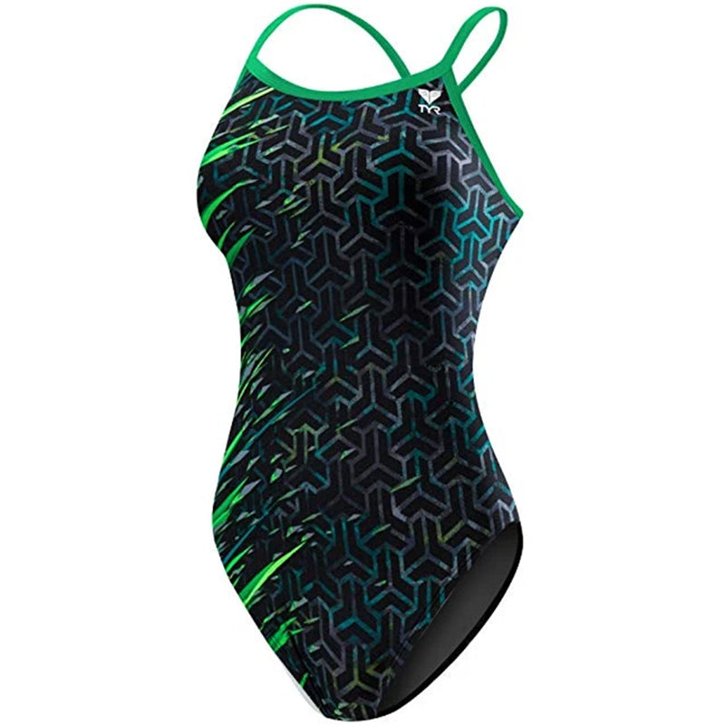 TYR - Synergy Diamondfit Girls Swimsuit - Green