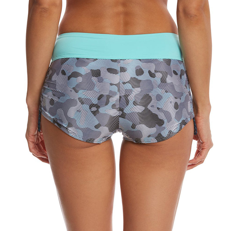 TYR - Women’s Active Della Boyshort-Lavare - Grey/Mint
