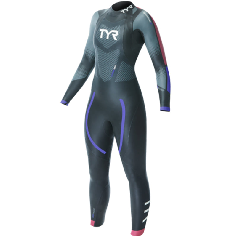 TYR - Women’s Hurricane Wetsuit Cat 3 - Black/Pink/Purple