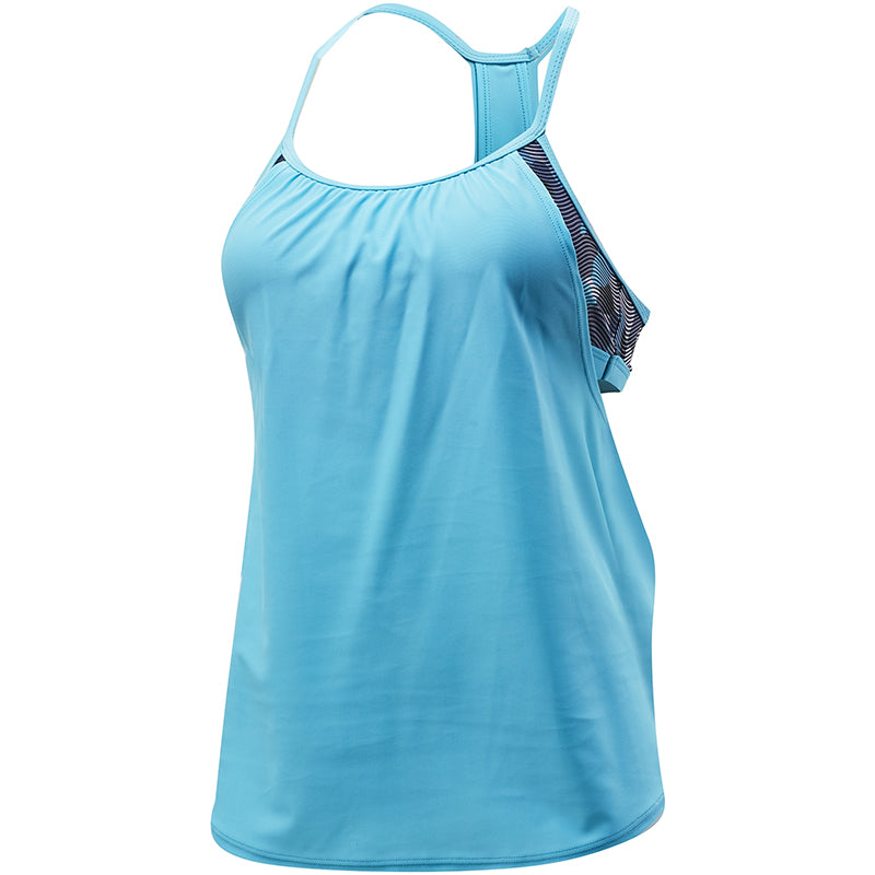 TYR - Women’s Shea 2 in 1 Tank-Lavare - Grey/Mint