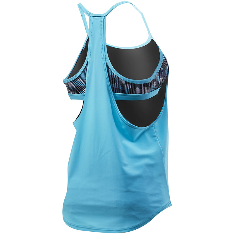 TYR - Women’s Shea 2 in 1 Tank-Lavare - Grey/Mint