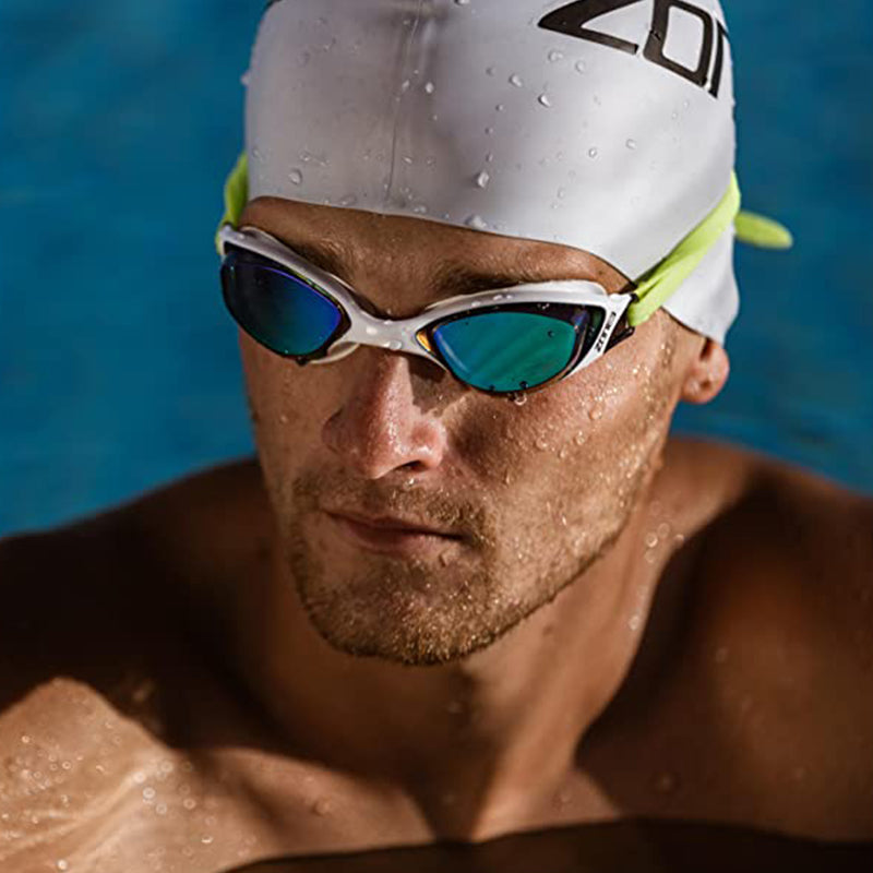 Zone3 - Aspect Goggle Rainbow Mirror - Lime/White
