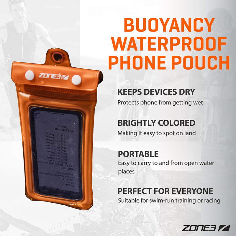 Zone3 - Buoyancy Waterproof Phone Pouch - Orange