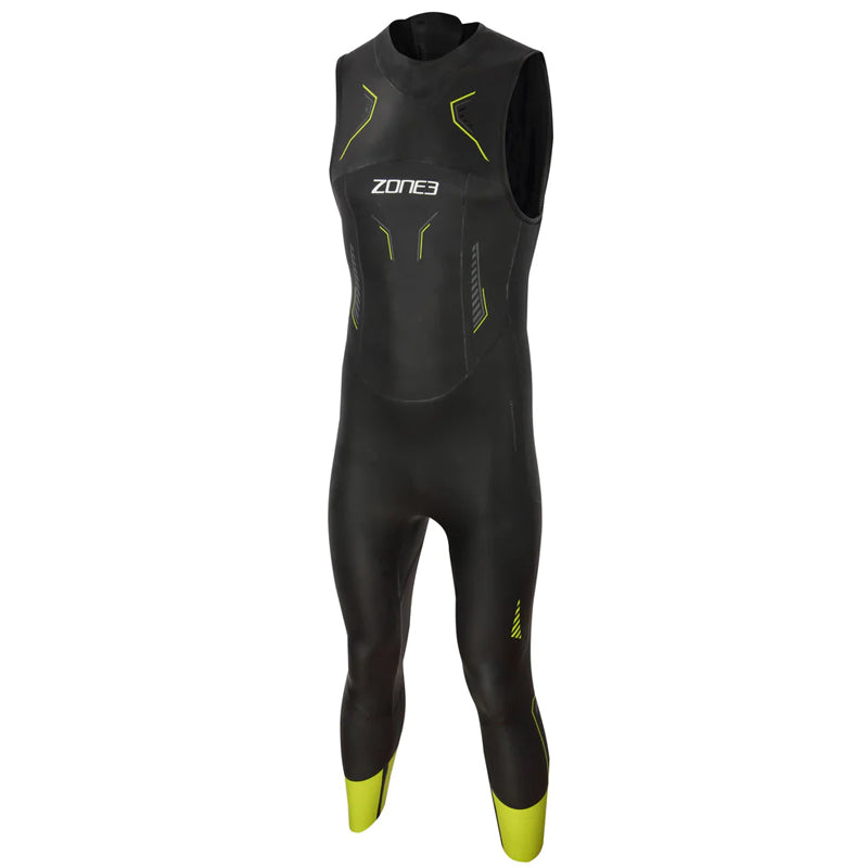 Zone3 - Mens Sleeveless Vision Wetsuit - Black/Green