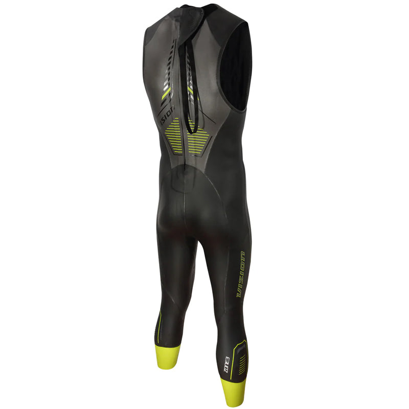 Zone3 - Mens Sleeveless Vision Wetsuit - Black/Green