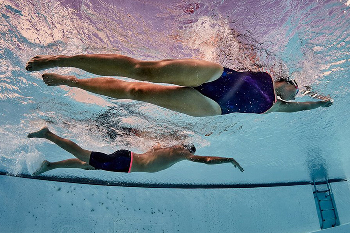 Zone3 - Womens Cosmic 2.0 Strap Back Swimsuit (Blast/Fluro Pink)