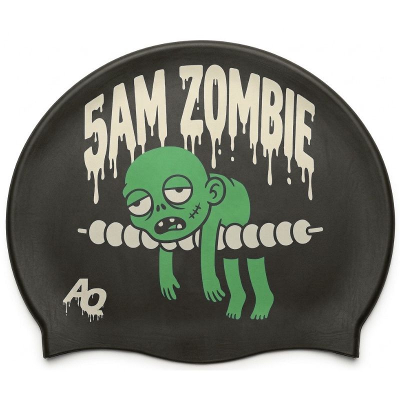5am Zombie - Halloween Swim Hat - Black