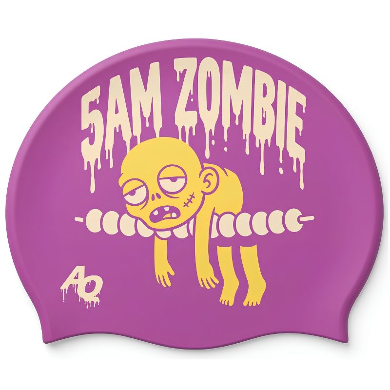 5am Zombie - Halloween Swim Hat - Purple