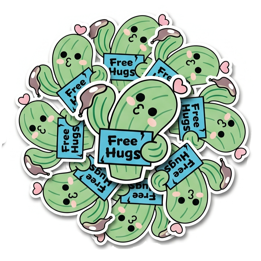 Free Hugs Silicone Swim Hat - Green