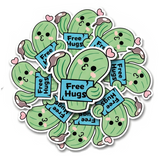 Free Hugs Silicone Swim Hat - Green
