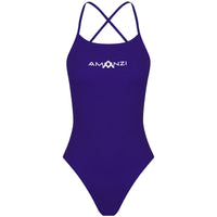 Amanzi - Blueberry Ladies Tie Back One Piece