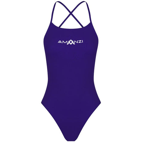 Amanzi - Blueberry Ladies Tie Back One Piece