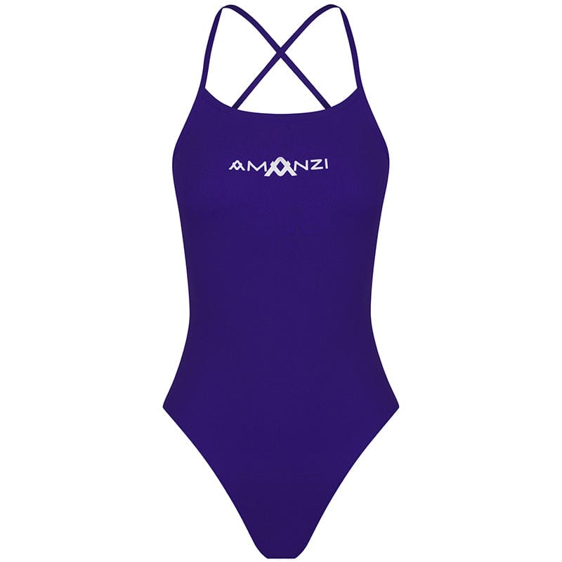 Amanzi - Blueberry Ladies Tie Back One Piece