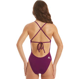 Amanzi - Bordeaux Tie Back Girls One Piece Swimsuit