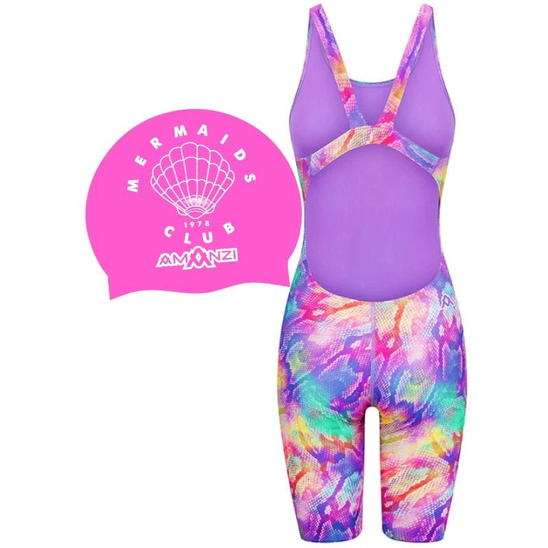 Amanzi - Dreamscale Girls Kneelength & Mermaids Club Swim Cap