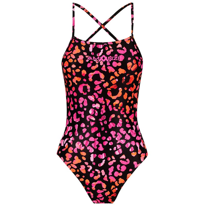 Amanzi - Leopard Luxe Girls Tie Back One Piece