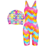 Amanzi - Prism Pulse Girls Kneelength & Alpacapellas Swim Cap