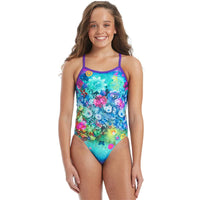 Amanzi - Whimsical Wildflowers Girls One Piece Swimsuit