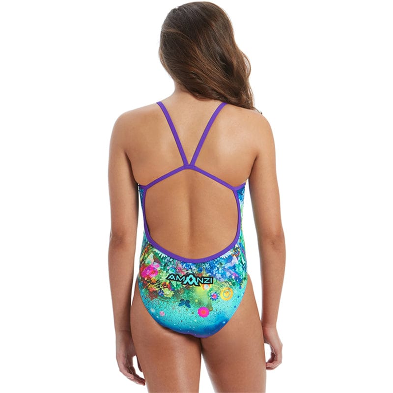 Amanzi - Whimsical Wildflowers Girls One Piece Swimsuit