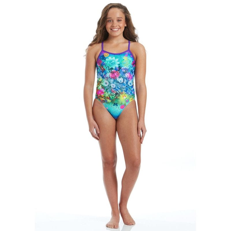 Amanzi - Whimsical Wildflowers Girls One Piece Swimsuit