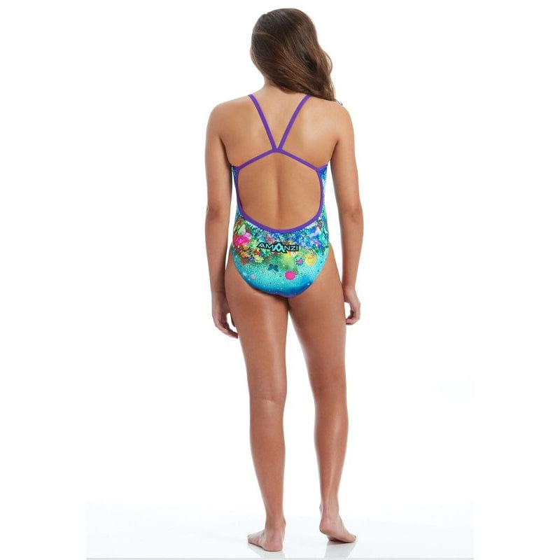 Amanzi - Whimsical Wildflowers Girls One Piece Swimsuit