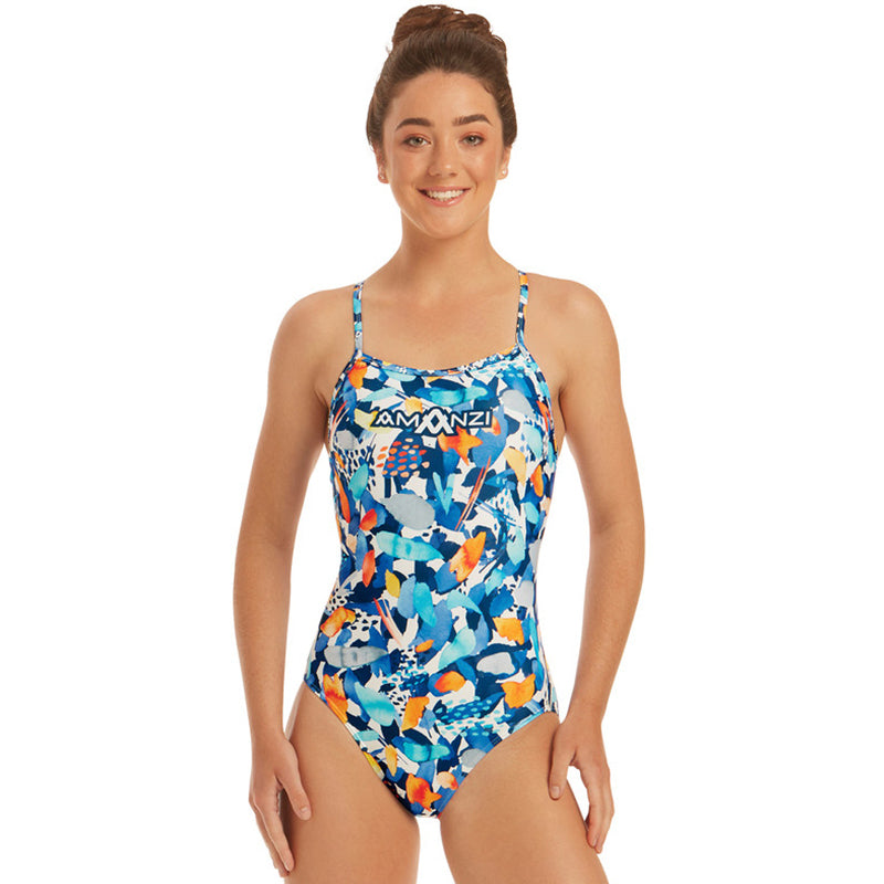 Amanzi - Coral Camo Womens One Piece