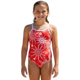 AQUA - Xmas Girls Thin Strap One Piece - Red