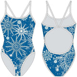 AQUA - Xmas Women Thin Strap One Piece - Blue