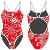 AQUA - Xmas Women Thin Strap One Piece - Red