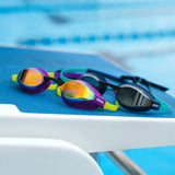 Arena - Air Speed Mirror Goggle - Silver/Navy/Water